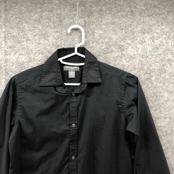 Van Heusen Boys 10-12 Black Dress Shirt Long Sleeve Button Up Formal Youth - Picture 5 of 9